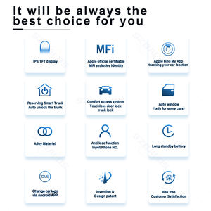 液晶豪华车钥匙通用升级遥控器IPS触摸屏显示汽车安全部件易于安装 - Product Image 3