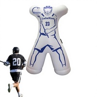 Mannequin gonflable personnalisé de lacrosse pour gardien de but et défenseur, double impression, bloqueur de tir, entraînement de maniabilité