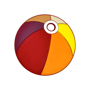 Anneau de dentition en silicone en forme de ballon de plage pour bébés, matériau de qualité alimentaire, de 0 à 24 mois, jouet unisexe en forme de ballon - Product Image 5