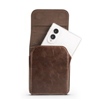 Étui de téléphone en cuir PU microfibre léger et durable de style sportif avec doublure douce pour hommes pour Z Flip iPhone 8 Wide