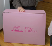 Haute qualité forte taille personnalisée rose ruban d'étanchéité tirer bande boîte d'emballage de livraison pour Mini Pilate réformateur