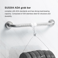 ADA Norye Hardware Barres d'appui de sécurité en acier inoxydable 304 antidérapantes murales finition satinée 30 cm pour salles de bain, douches et toilettes