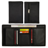 Grosir dompet lipat tiga nilon kasual kustom dengan dekorasi rantai barang promosi murah dari produsen Cina
