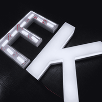 Lettres en relief 3D LED personnalisées avec logo, éclairées par l'avant, en acrylique, imperméables, pour enseigne publicitaire de magasin