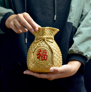 Mới Trung Quốc Sáng Tạo Tiền Túi Nhựa Đồ Nội Thất Mùa Xuân Lễ Hội Tài Lộc Ý Nghĩa Tiết Kiệm Túi Phòng Khách TV Tủ Fu Túi Trang Trí Nội Thất - Product Image 4