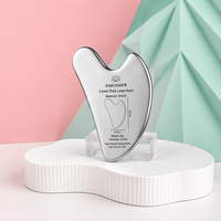 Outil de massage à rouleaux et Gua Sha en acier inoxydable SUS304 avec logo personnalisé pour le visage, les yeux, le cou et le corps - Usage commercial et domestique