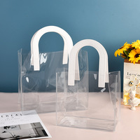 Sac à main transparent en plastique PVC dans un paquet de cadeau de mariage Instagram Party Candy Portable Bag Fashion Jelly Case avec poignée ronde