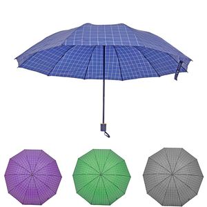 Paraguas Plegable de Tres Secciones de 27 Pulgadas, Moderno, Impermeable, con Apertura Manual, para Viajes, Venta al Por Mayor - Product Image 1