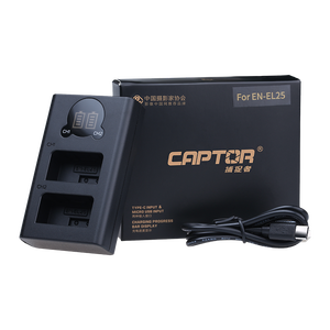 <span class=keywords><strong>Chargeur</strong></span> de <span class=keywords><strong>batterie</strong></span> d'appareil photo EN-EL25 de marque CAPTOR pour appareil photo <span class=keywords><strong>nikon</strong></span> Z30 Z50 ZFC <span class=keywords><strong>chargeur</strong></span> à double emplacement USB - Product Image 5