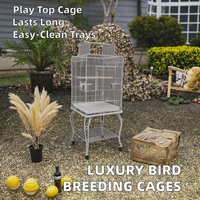 Lux du fabricant chinois solide motif plateau en plastique palette Style Simple Cage suspendus boîtes à oiseaux respirant pliable maisons