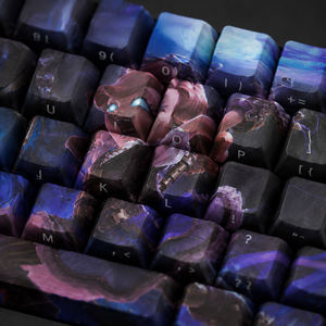Ensemble de touches PBT personnalisées LOL <span class=keywords><strong>Hextech</strong></span> Annie, 68 touches imprimées sur le côté, sublimation par transfert thermique, profil Cherry pour clavier mécanique - Product Image 2