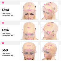Perruques Courtes Bob Blondes avec Mèches, en Cheveux Humains Européens 100% Naturels, avec Dentelle Frontale HD Transparente pour Femmes, 10-16 pouces