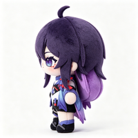Peluche Anime Personnalisée, Figurine en Peluche, Conception OEM, Personnage de Dessin Animé, Poupées Kpop Violettes pour Cadeau Unique, Vente en Gros