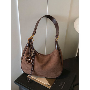 Bolso Hobo de PU para Mujer, Estilo Retro, Diseño de Media Luna, Multiusos, de Hombro, Cruzado, con Asa Superior y Cierre de Cremallera, Tendencia de Moda 2026 - Product Image 3