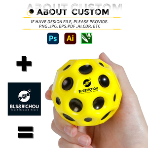 Bán buôn cầu vồng màu sắc trẻ em bouncy quả bóng nảy mặt trăng căng thẳng bóng cho trẻ em tùy chỉnh PU bọt cao thư bị trả lại không gian quả bóng với logo - Product Image 2