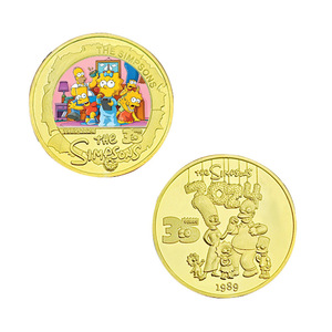 Pièces commémoratives personnalisées sur le thème de l'anime américain Toy <span class=keywords><strong>Story</strong></span>, plaquées or double face, procédé de moulage sous pression, badges en forme de pièce de monnaie - Product Image 6