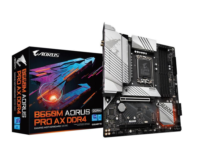 For Gigabyte B660M AORUS PRO AX DDR4 LGA 1700 Micro ATX Motherboard Wi-Fi M.2 128GB Max RAM Dual Channel New