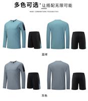 Vente en gros de t-shirts et shorts de sport unisexes de haute qualité à manches longues, respirants, antibactériens, à séchage rapide, pour la remise en forme, le football et l'entraînement