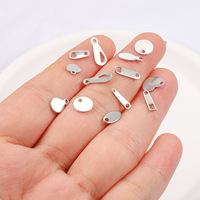 Collier pendentif queue brillante petit Bracelet fermoir plaqué or en acier inoxydable accessoires de bricolage composants de résultats étendus
