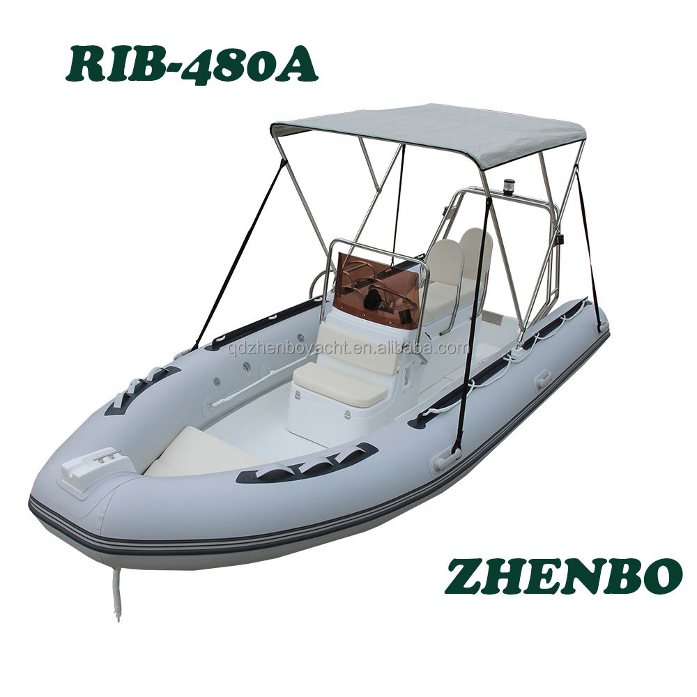 ZHENBO Ocean Sail Boat Inflatable PONTOON RIB BOAT Hypalon 480A