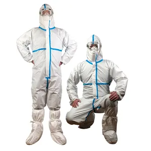 Personal Protective Equipment Safety Waterproof Microporous isolation Hooded Industrial construction protect clothing