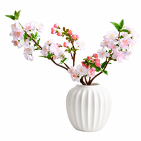 Branche de fleurs de cerisier artificielles en soie de haute qualité, blanches et roses, pour la décoration de mariage, les fêtes et les centres de table.