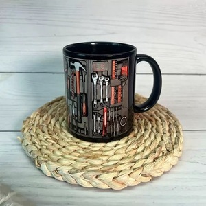Taza de Café con Diseño Creativo en Forma de Caja de Herramientas, Taza de Cerámica Negra <span class=keywords><strong>para</strong></span> Mecánicos, Taza de Regalo con Logotipo Personalizado - Product Image 3