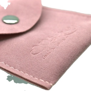 Pochette à bijoux rose luxueuse avec emballage personnalisé, sac à bijoux en velours - Product Image 6