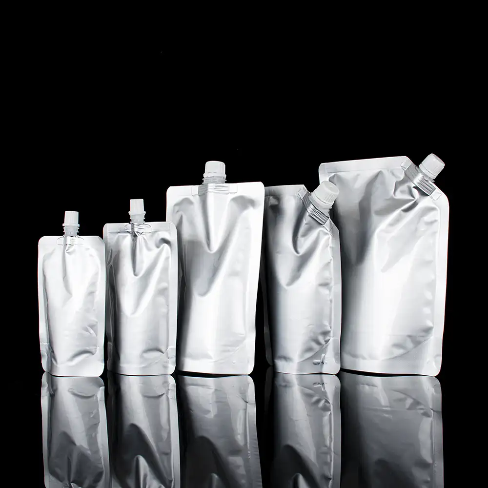 Saco para mistura de prata, saco de alumínio para embalagens de folhas de alumínio, bolsa líquida para apertar