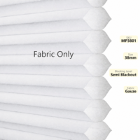 Tissu pour stores alvéolaires semi-occultants en non-tissé spunlace blanc imperméable de 38 mm sur mesure