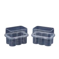 Flacon de pénicilline de 3 ml, lot de 6, avec poudre lyophilisée, couvercle en plastique et boîte de rangement transparente