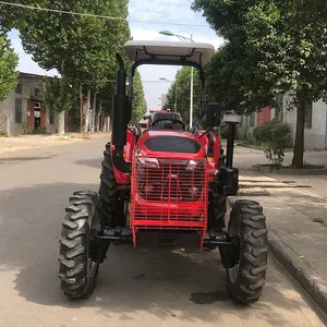 Pertanian harga rendah 50HP 4WD Mini 4 roda traktor QLN-504 4WD traktor kompak mesin traktor pertanian untuk dijual di Rumania