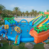 Parque de juegos al aire libre Piscina Inflable Parque acuático Piscina Toboganes inflables de agua para la venta