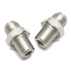 Adaptateur droit 6AN mâle à raccord conique 1/4 NPT mâle, en acier nickelé, pour tuyau de refroidisseur de carburant/huile, pour modification automobile - Product Image 1
