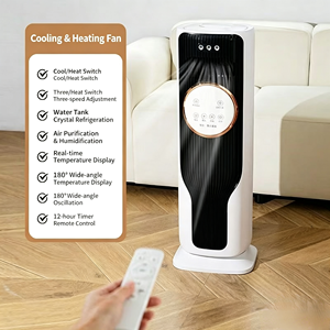 Portable Tower Fan Heater and <b>Cooler</b> Bladeless Air Circulator Low Noise Energy Saving for Home Office Hotel - Product Image 5
