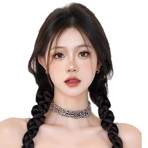 Twisted <b>Braids</b> Wig Ponytail High Temperature Wire Manual Made Long <b>Braid</b> Hair <b>Accessory</b> For Miss Any Face Shape - Product Image 1