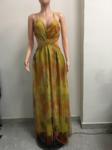 Spring/Summer New Arrival Mesh Print <b>Spaghetti</b> <b>Strap</b> Dresses Fashion - Product Image 6