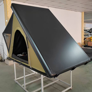 Triangular Aluminum Hard Roof Top <b>Tent</b> With Canvas Fabric Four-Season Waterproof Foldable Camping <b>Tent</b> KD-130 Roof Top <b>Tent</b> Alum - Product Image 2