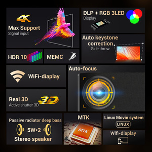 Nhà Máy Giá LED chiếu X30 650 <span class=keywords><strong>lumens</strong></span> 1080p Rạp hát tại nhà máy chiếu ngoài trời 4K điện thoại di động proyector - Product Image 3