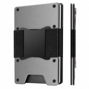 Tarjetero de Aluminio con Bloqueo RFID Personalizable para Hombre - Product Image 1