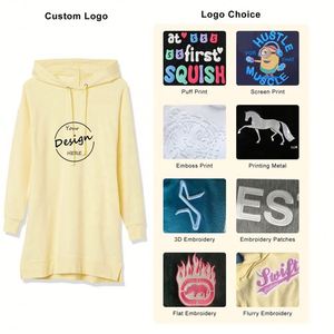 Sudadera con Capucha de Algodón para Mujer, Talla Grande, con Estampado Frontal Personalizado, Venta al Por Mayor de Fábrica OEM - Product Image 2