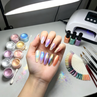 Nouvelle Arrivée 2026 – Poudre de Mica Ultra-Fine Scintillante – Pigment Nacré – Idéal pour le Nail Art, le Vernis Gel, les Ongles Effet Œil de Chat et le DIY