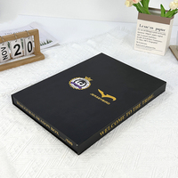 Boîte magnétique pliable vide en carton rigide noir mat de luxe avec logo personnalisé de qualité supérieure