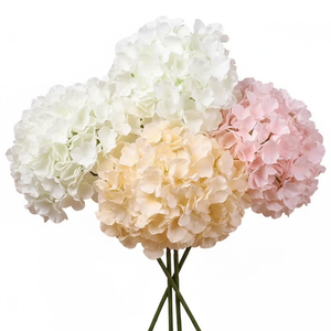 LILIS 手工制作逼真触感超大5头绣球花人造花经典家居婚礼复活节情人节新品 - Product Image 1