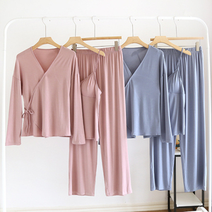 Conjuntos de <span class=keywords><strong>pijama</strong></span> de tres piezas Pijamas Mujer Modal Pijamas Mujer Pijamas de maternidad - Product Image 1