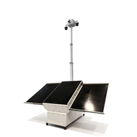 Torre de CCTV Solar Móvil Montada sobre Plataforma, Sin Necesidad de Remolque, para el Mercado Europeo, Seguridad en Obras de Construcción al Aire Libre