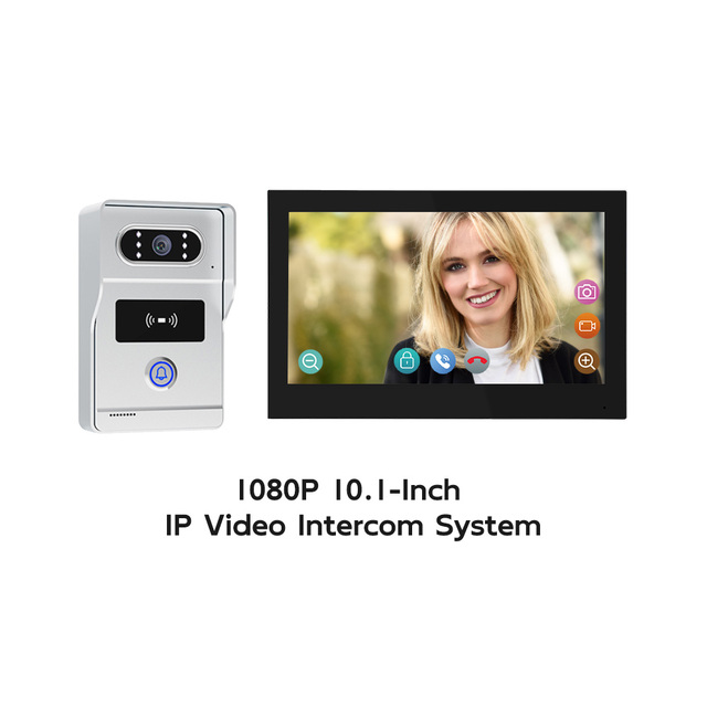 Latest Tuya Smart 1080P Video Door Phone with 10.1" Touch Screen Motion Detection & Water Resistant for Home/Villa WiFi