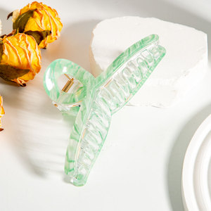 Shark <b>Clip</b> Acetate Hair <b>Clip</b> Silver White Light Green Daily Use High Quality Hair Ornament - Product Image 2