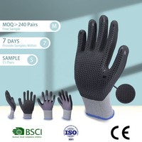Gants en PU blanc 13G les plus vendus, gants enduits pour le bricolage, excellente performance antidérapante et fonction respirante, résistants à l'huile au dos.