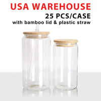 Gobelet en verre borosilicate de haute qualité, fait main, réutilisable, sans BPA, avec bouchon anti-fuite, 16oz/20oz, compatible lave-vaisselle et alimentaire